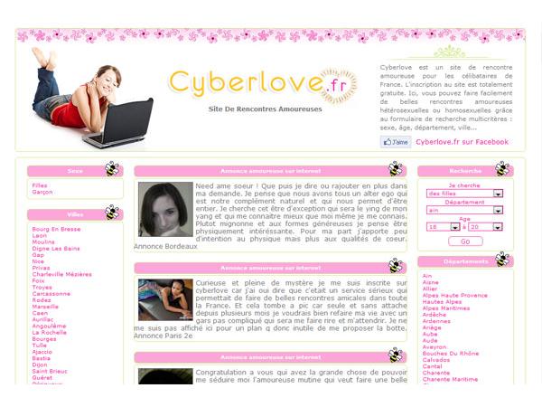Rencontre amoureuse sur CyberLove.fr
